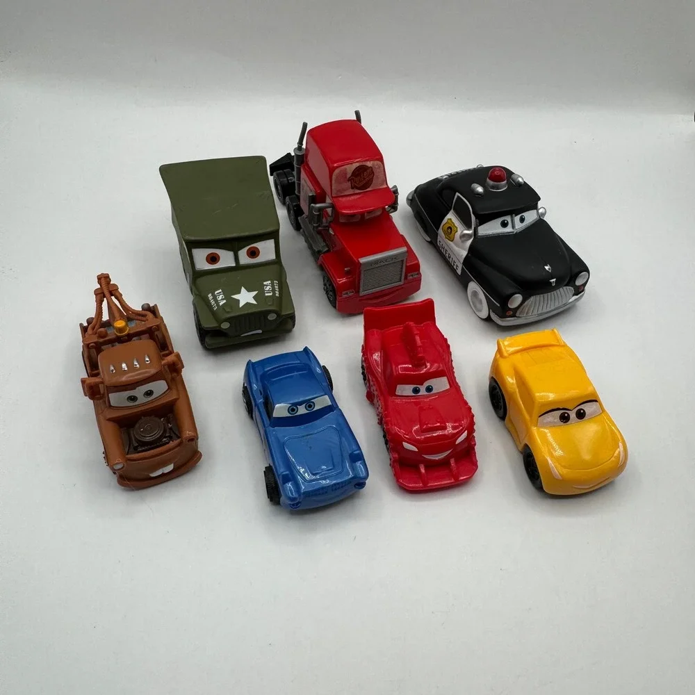 Disney Pixar Cars Toy Vehicle Lot Kids McQueen Mack Mater Sarge Sheriff Cruz